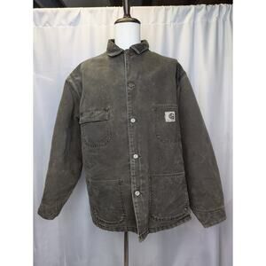 Vintage Carhartt CO2CHT Blanket Lined Dark Brown Chore Jacket Coat Size 2XL